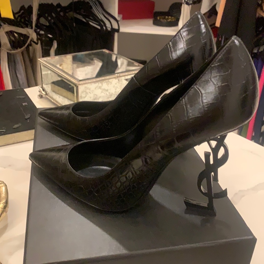 ❌SOLD❌ YSL Opyum Black Heels brand new - Picture 1 of 8